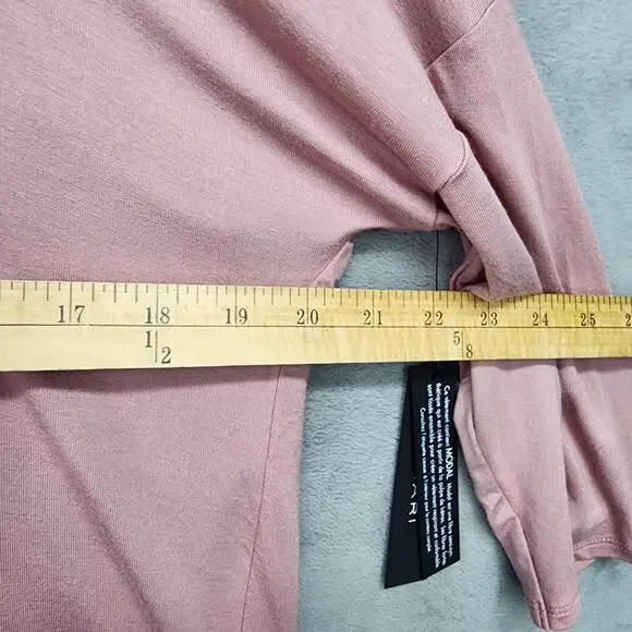 NWT Tahari Women’s Knit Top XL Pink V-Neck 3/4 Sleeve Stretch Pullover Casual - Picture 7 of 11